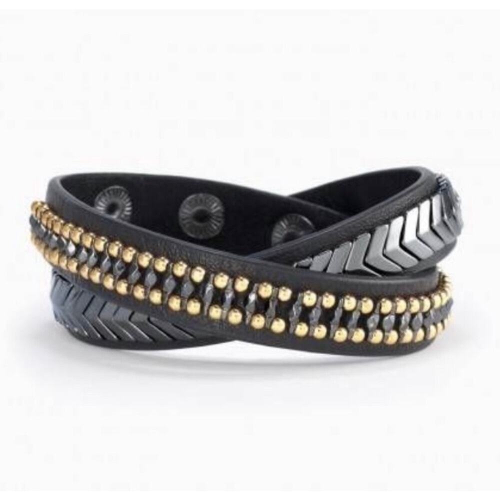 Stella & Dot Gilded Path Double Wrap Bracelet Boho Casual Bohemian Jewelry